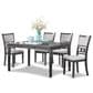 New Heritage Gia 5 Piece Contemporary Dining Height Set in Gray, , large