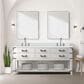 Lexora Home Norwalk 72" Double Bathroom Vanity in White Oak with White Quartz Top and Rectangular Sinks, , large