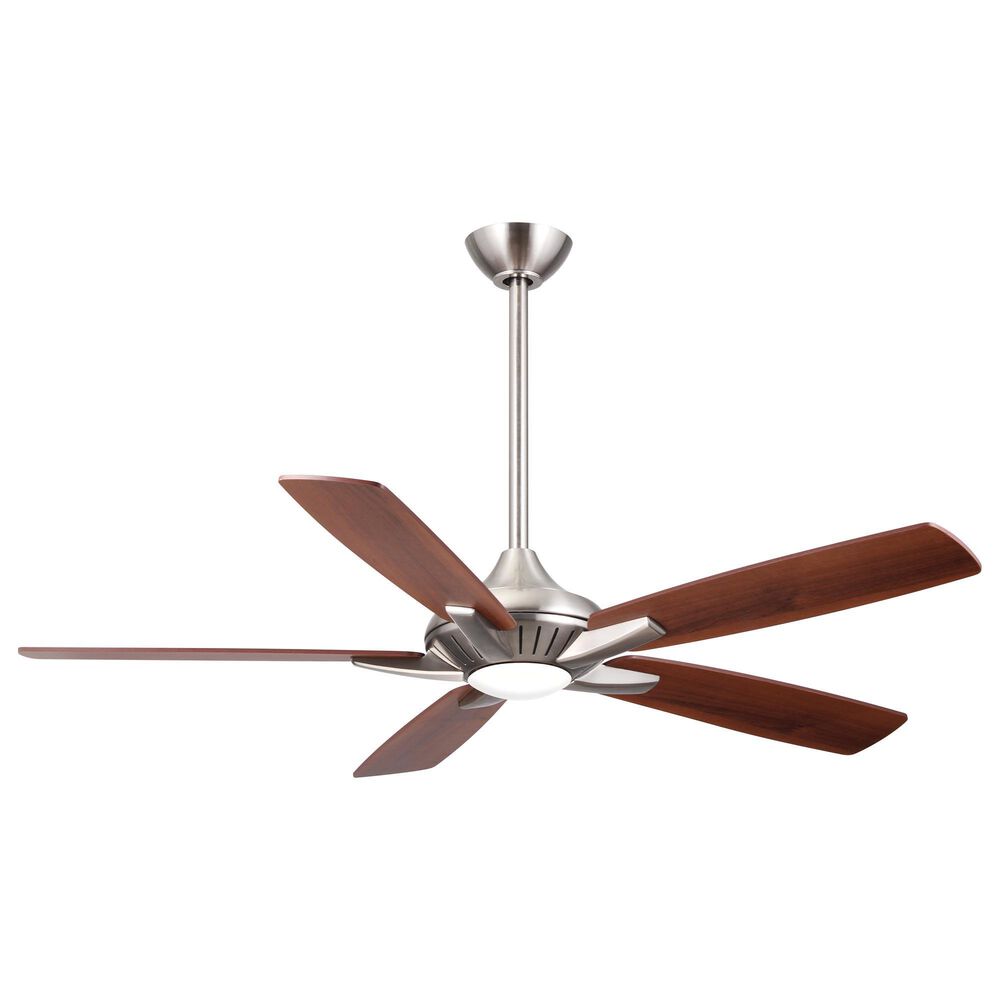 Minka-Aire Dyno 52" Ceiling Fan with Medium Maple and Dark Walnut Blades in Brushed Nickel, , large
