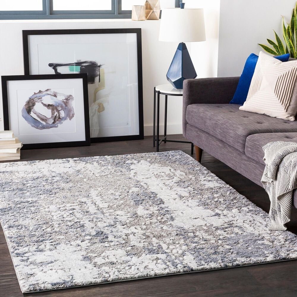 Surya Venice 8&#39;10&quot; x 12&#39;4&quot; Pale Blue, Denim, Light Gray and Ivory Area Rug, , large