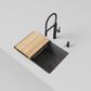 Blanco Inteos 30" Undermount Single Bowl Kitchen Sink in Cinder, , large