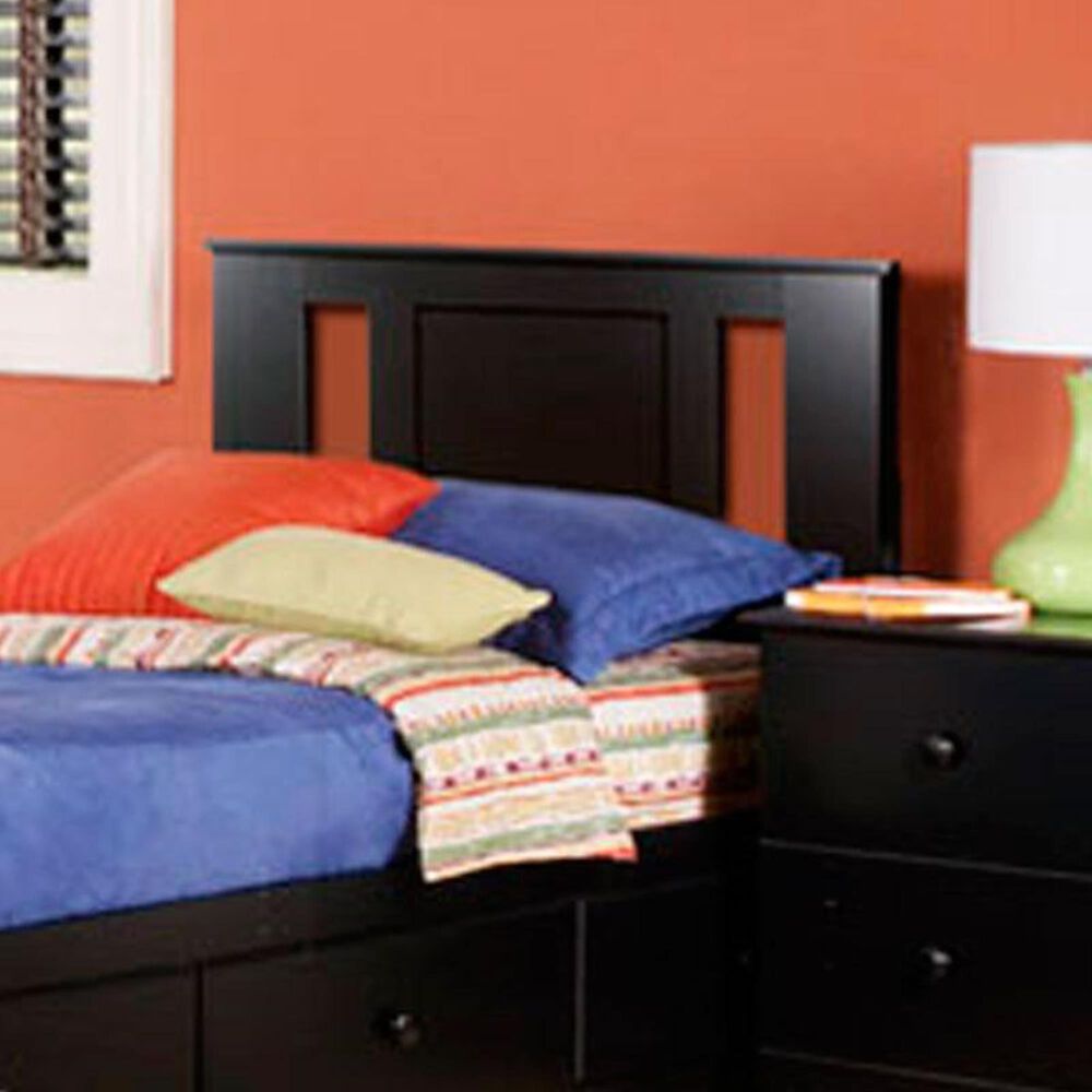 Lemoore Full-Queen Headboard with Side Styles in Solid Black, , large