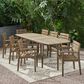 Noble House Stamford 9-Piece Patio Dining Set in Gray, , large