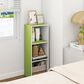 HOMLUX 3-Tier Bookcase with Decorative Open Shelves in White and Green, , large