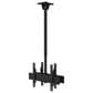 Kanto Back-to-Back Dual Screen TV Ceiling Mount for 40" - 80" TVs in Black, , large