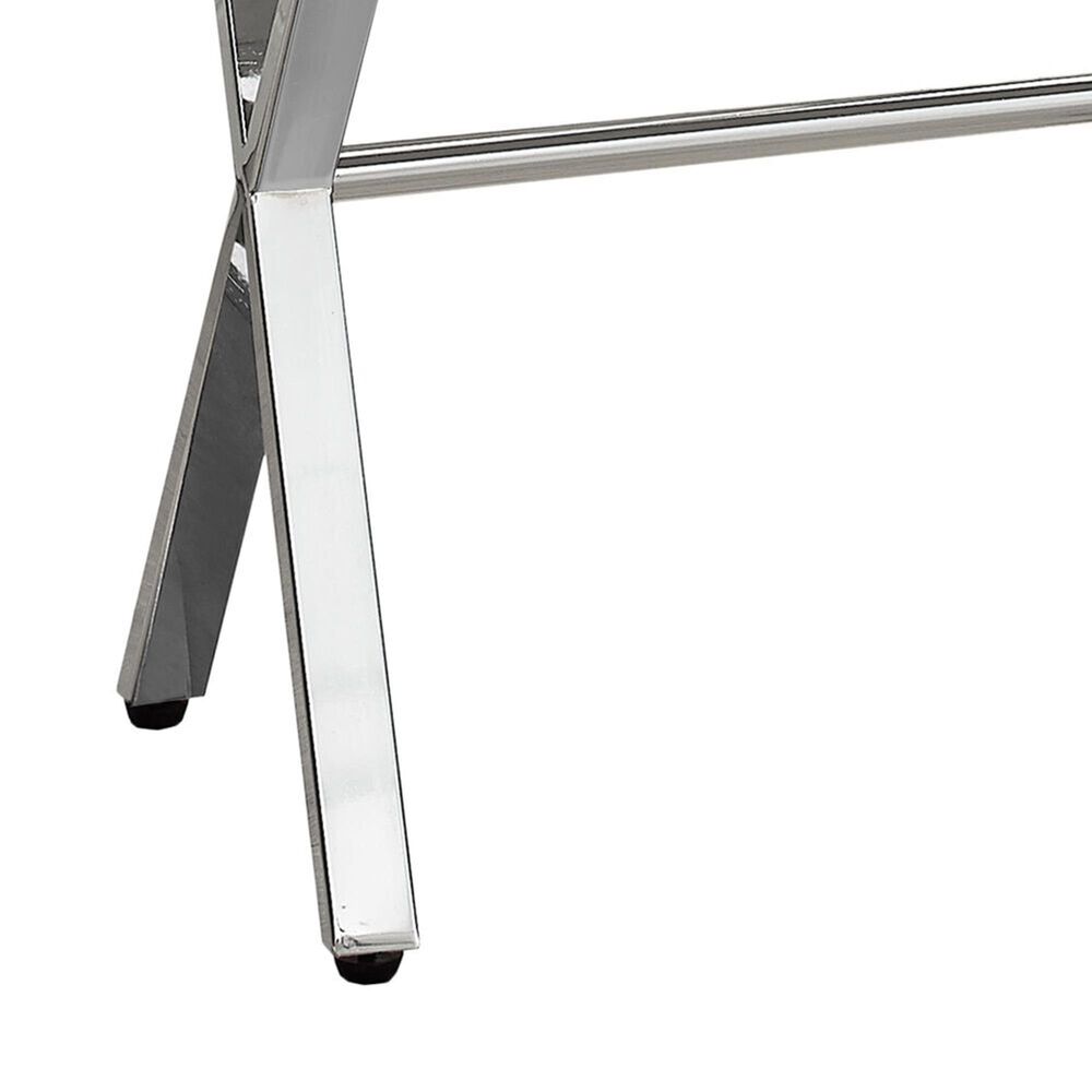 Monarch Specialties 24&quot; Accent Table in Grey Cement and Chrome, , large