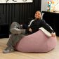 Jaxx HopSeat Bunny Oval Shaped Large Bean Bag Chair in Pink, , large