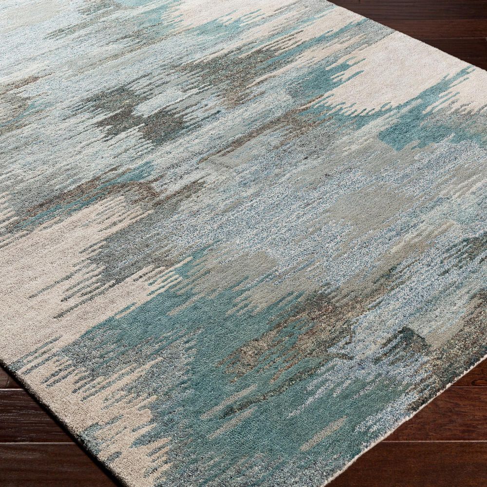 Surya Montclair 4&#39; x 6&#39; Teal, Sage, Light Beige, Charcoal, Blue and Light Gray Area Rug, , large
