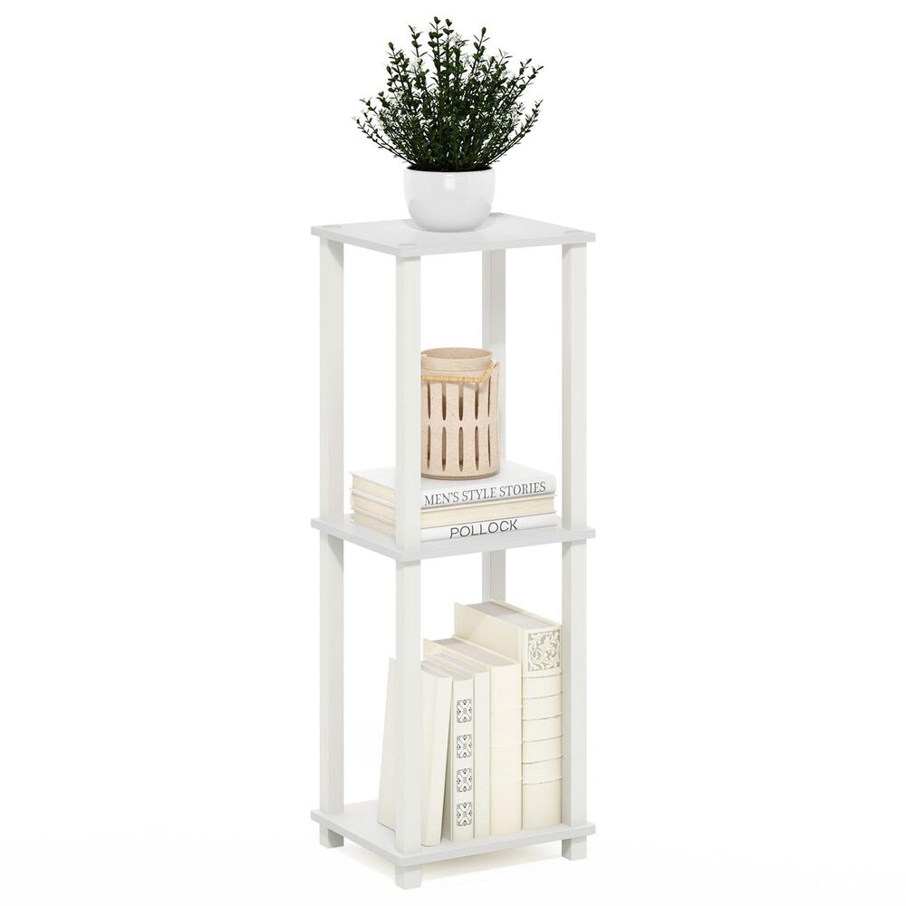 HOMLUX 2-Tier Small End Table in White (Set of 2), , large