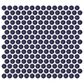 Emser Savvy Navy 1" x 1" Round on 11" x 12" Glazed Porcelain Mosaic Sheet, , large