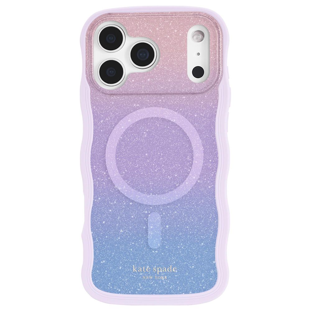 Kate Spade Wavy MagSafe Case for Apple iPhone 17 Pro Max in Opal Glitter, , large