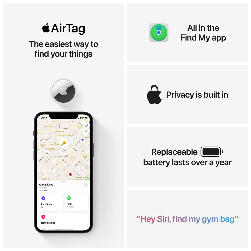 Apple AirTag in Silver, , large