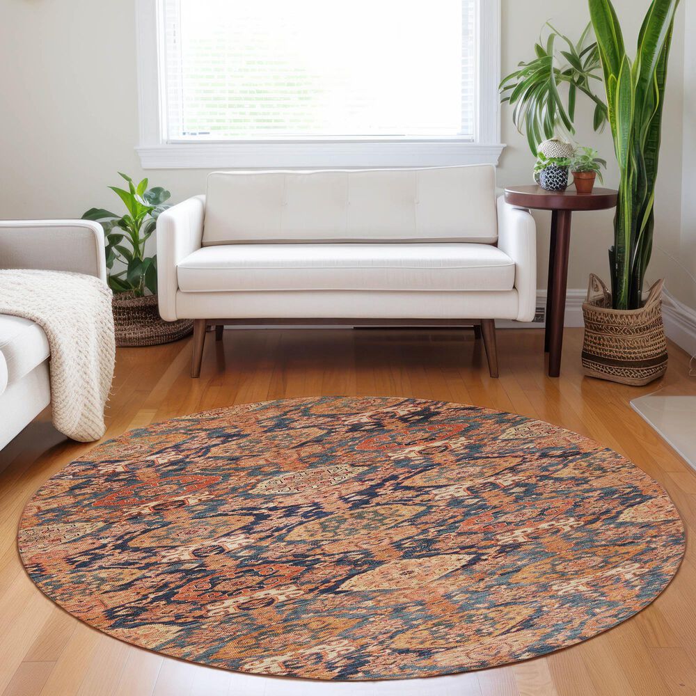 Dalyn Rug Company Tabrook TB3 Terracotta 8&#39; Round Area Rug, , large
