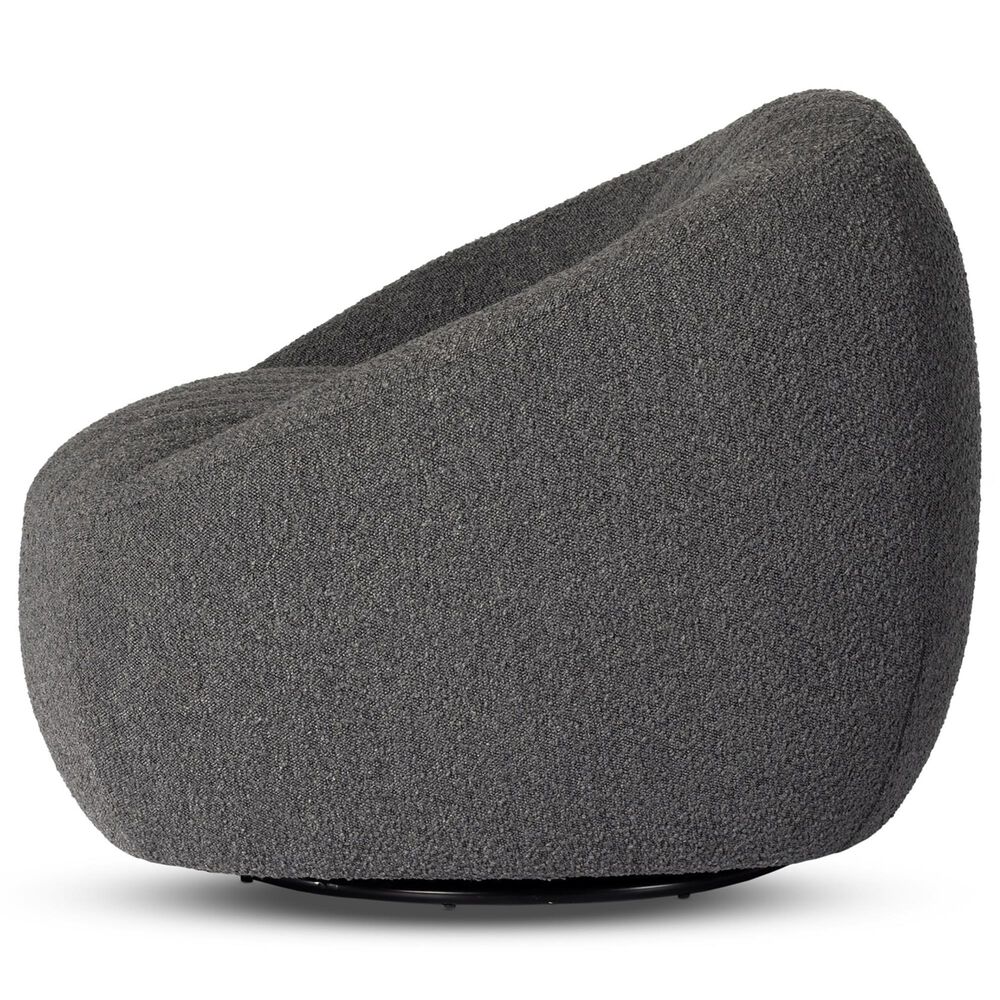 Four Hands Audie Swivel Chair in Knoll Charcoal, , large