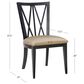 Linon Home Decor Bailey Side Chair with Tan Faux Leather Cushion Seat in Black, , large
