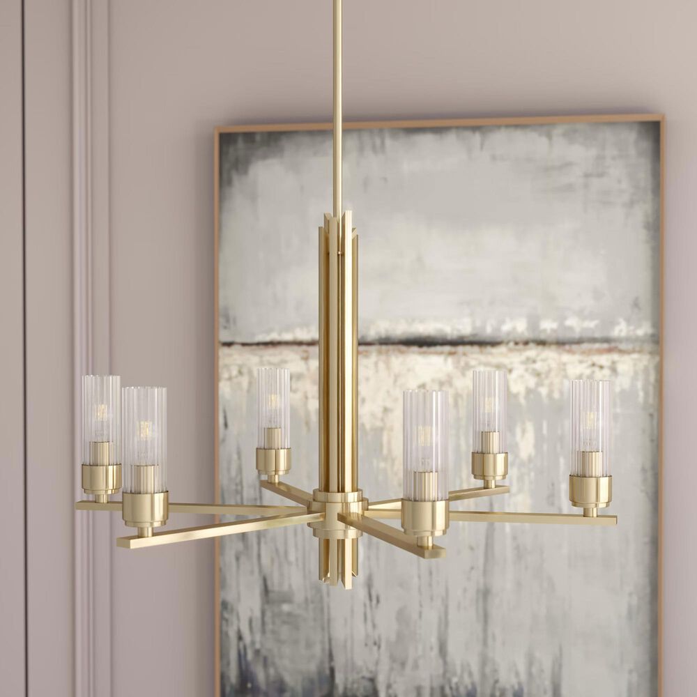Hunter Gatz 6-Light Chandelier in Alturas Gold, , large