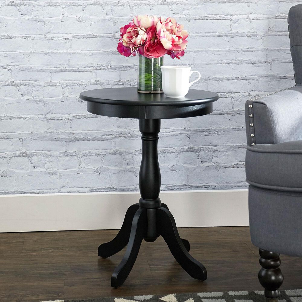 Linon Home Decor Palmetto End Table in Black, , large