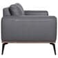 37B Pietro Stationary Leather Loveseat in Gray, , large