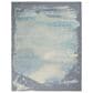 Nourison Prismatic PRS19 5"7" x 7"5" Seafoam and Silver Area Rug, , large