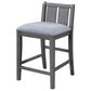 HOMLUX 3-Piece Counter Height Dining Set with Shelves and 2-Chair in Gray, , large