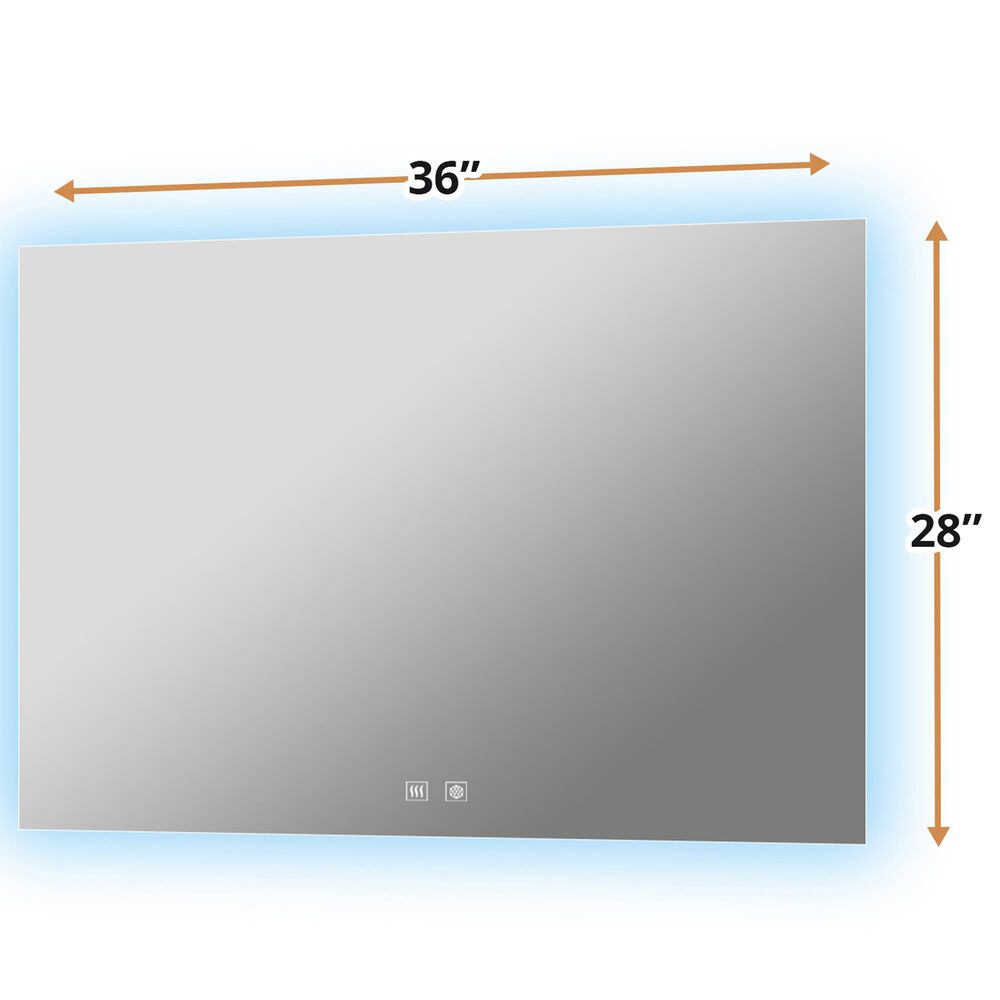 Lexora Home Vellum 36" x 28" LED Vanity Mirror, , large