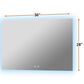 Lexora Home Vellum 36" x 28" LED Vanity Mirror, , large