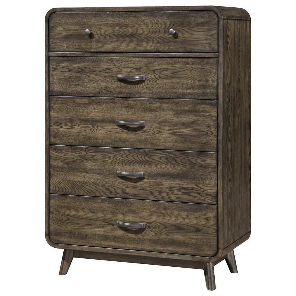 New Heritage Design Rex 5-Drawer Chest in Walnut, , large