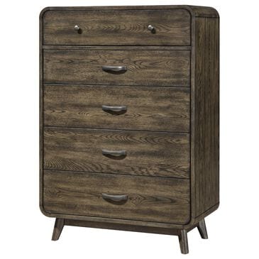 New Heritage Design Rex 5-Drawer Chest in Walnut, , large