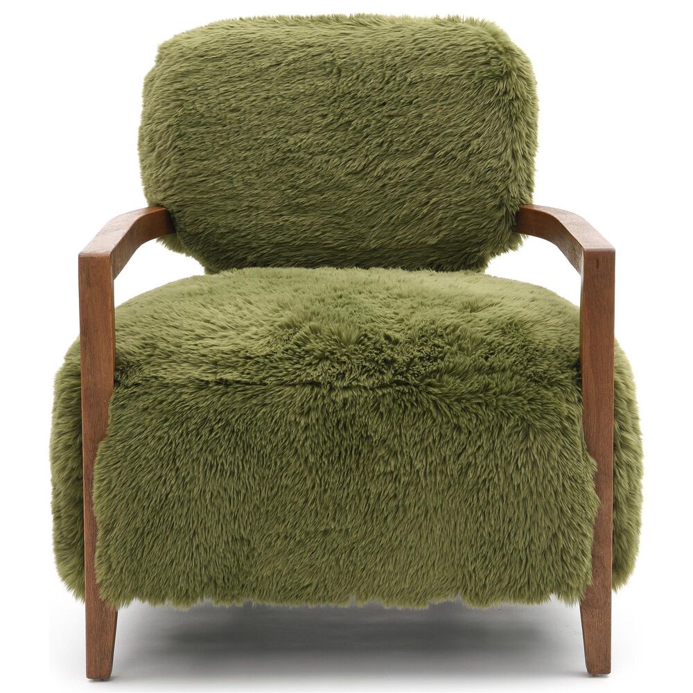 Furniture of America Lumir Long-Haired Accent Chair in Green, , large