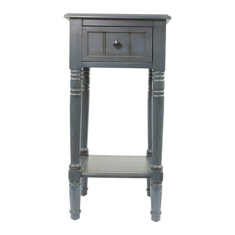 Decor Therapy Antique Navy Simplify 1 Drawer Square Table , , large