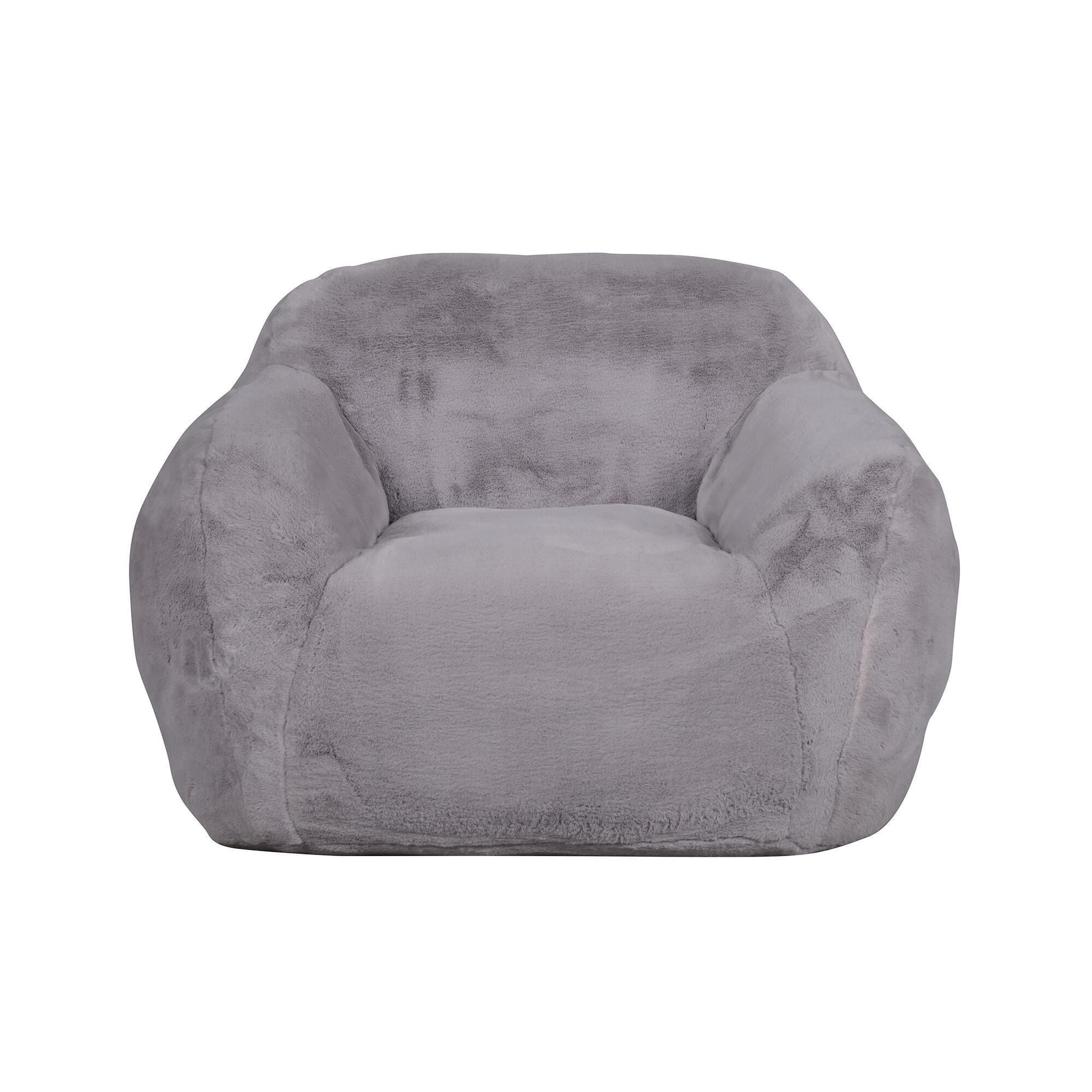 Grey sales fluffy chair