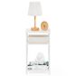 HOMLUX 3-Tier End Table with Open Shelf Storage Display in White, , large
