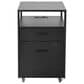 Rta Products Llc Modern Rolling File Cabinet with USB Charging Ports and Power Outlet in Black, , large