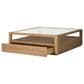 Four Hands Shiloh Coffee Table in Sandy Oak and Clear, , large