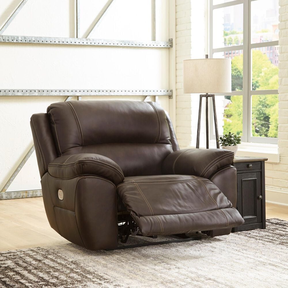 Ashley Dunleith Zero Wall Power Recliner with Power Headrest in Chocolate, , large