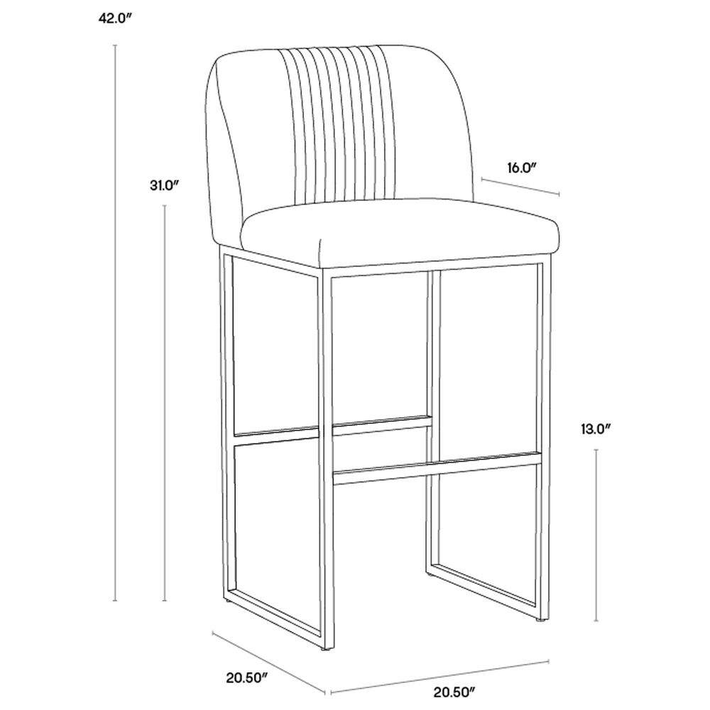 37B Nevin Barstool with Shadow Gray Cushion, , large