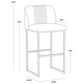 37B Nevin Barstool with Shadow Gray Cushion, , large