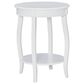 Linon Home Decor Rainbow Round Side Table in White, , large