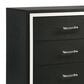 Coaster Lucia 6-Drawer Dresser and Mirror in Black and Chrome, , large