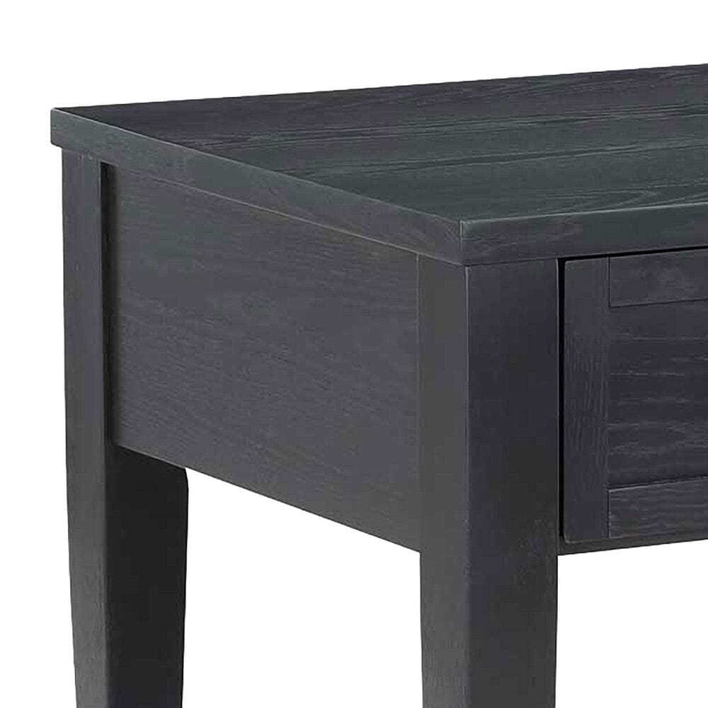 Steve Silver Yves 1-Drawer End Table in Rubbed Charcoal and Brushed Brass, , large