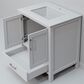 Lexora Home Jacques 30" Single Bathroom Vanity in White with 2 cm White Quartz Top and Rectangular Sink, , large