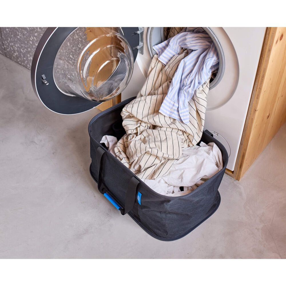 Joseph Joseph Hold-All 35L Collapsible Laundry Basket in Black, , large