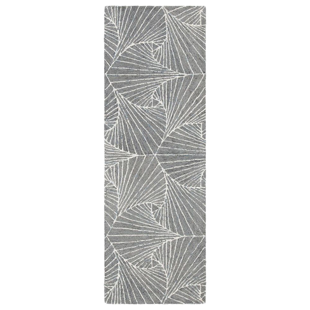 Safavieh Micro-Loop Geometric 2"3" x 7" Grey and Ivory Runner, , large