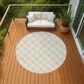 Dalyn Rug Company Soft Essentials Plaid Wheat 8" Round Indoor/Outdoor Area Rug, , large