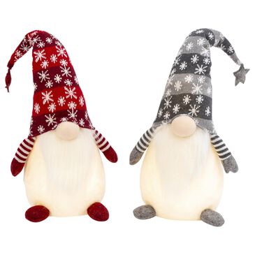The Gerson Company 26" Holiday Plush Gnome Figurine (Set of 2), , large