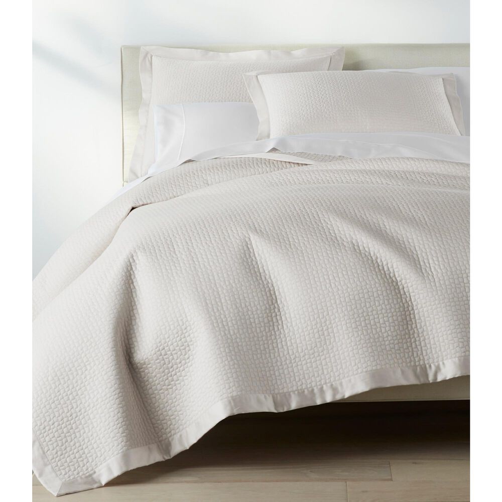 Peacock Alley Hamilton Quilted King Coverlet in Pearl, , large