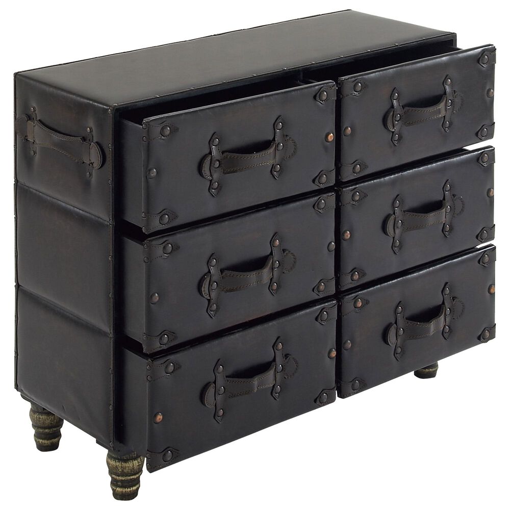 Uma Enterprises 6-Drawer Chest in Black, , large