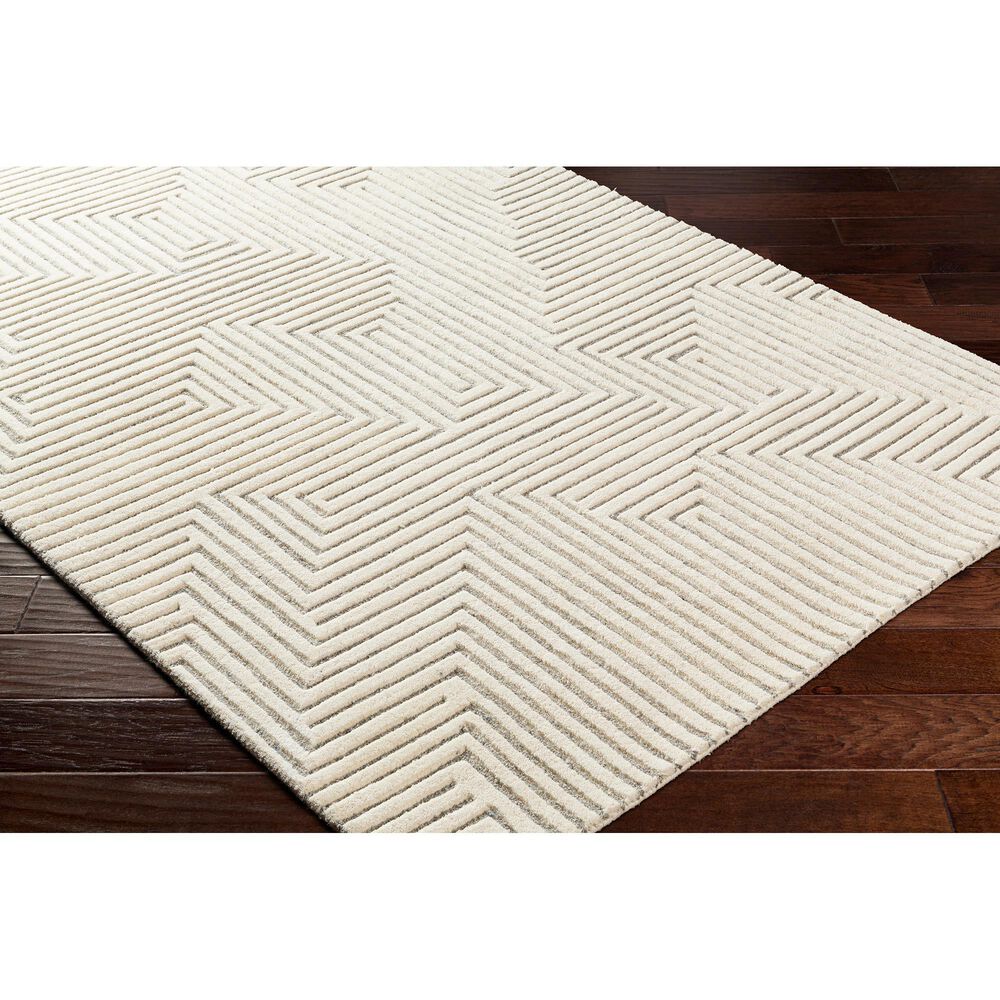Surya Brook 2&#39; x 3&#39; Beige and Medium Gray Area Rug, , large