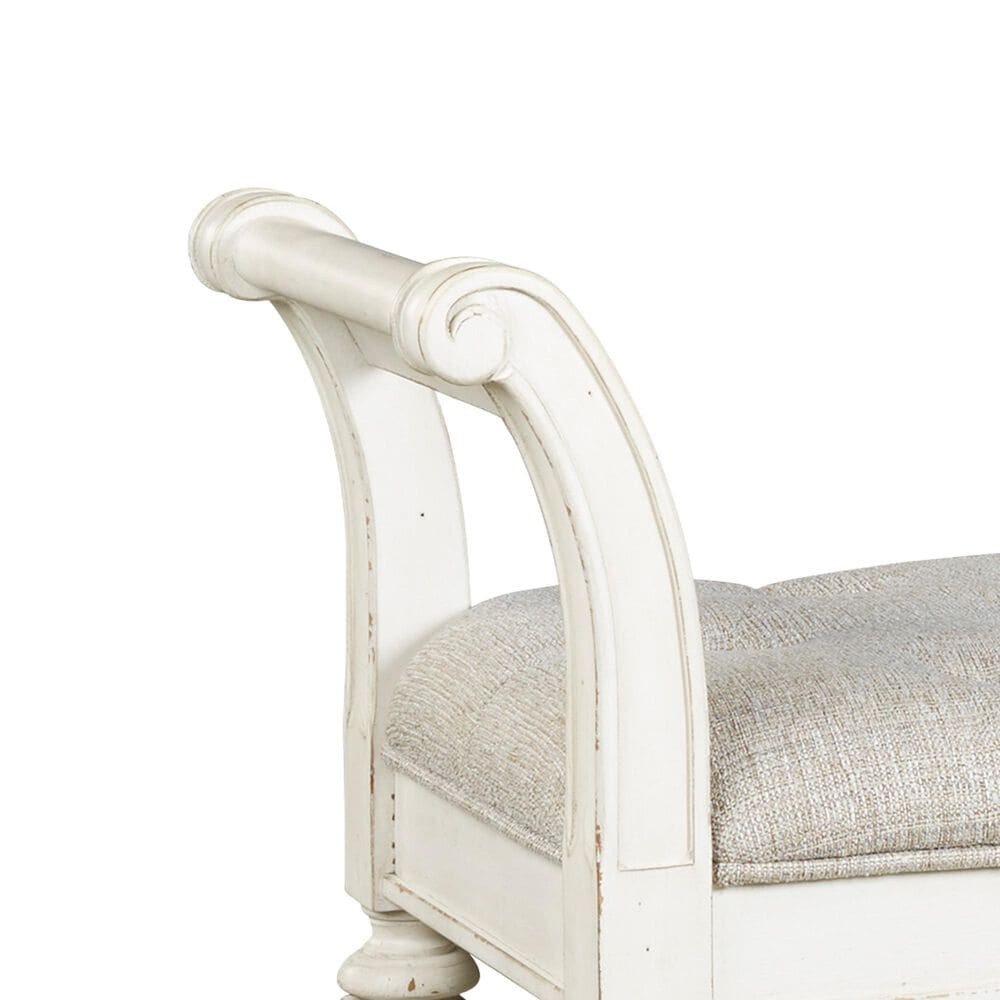 Ashley Realyn Accent Bench in Antique White, , large
