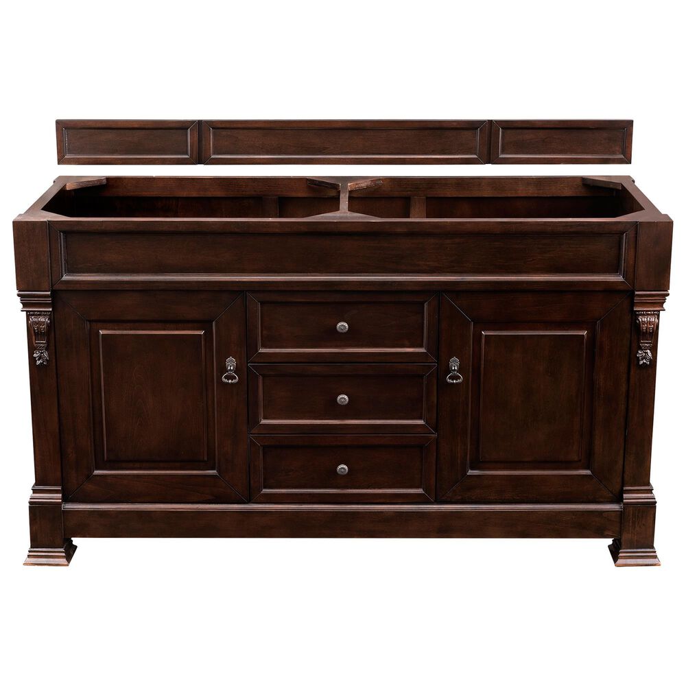 James Martin Brookfield 60" Double Vanity Cabinet in Burnished Mahogany, , large